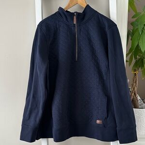 LL Bean Women’s Plus Size Quilted 1/4 Zip Pullover Sweatshirt